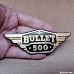 Emblema Adesivo Bullet 500 D Metal Auto Relevo compátivel com Royal Enfield - Imagem 3