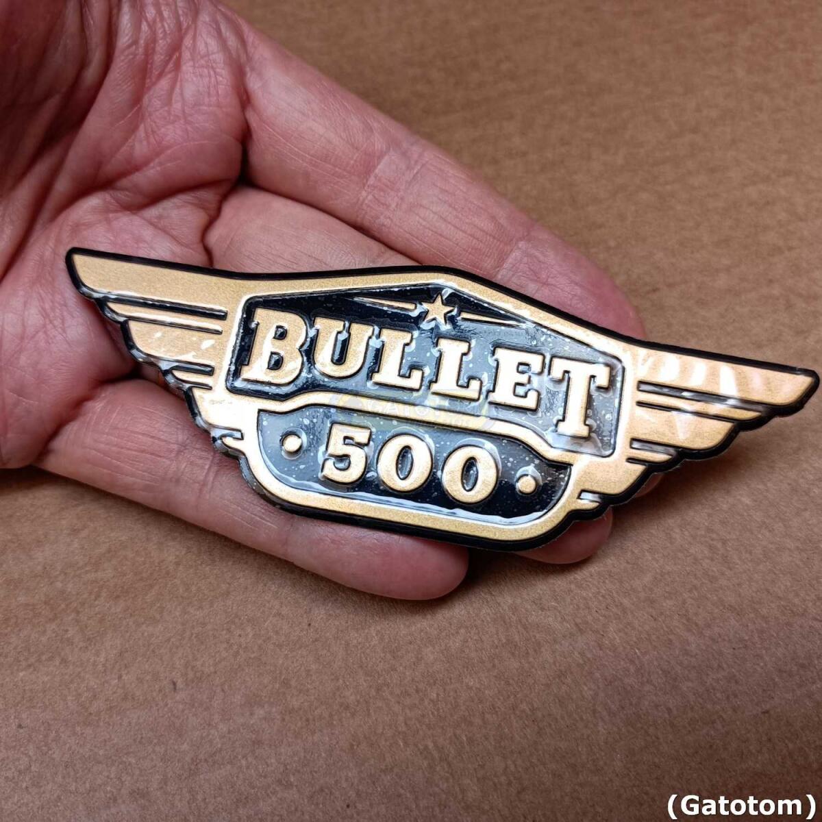 Emblema Adesivo Royal Enfield Bullet 500 D Metal Auto Relevo - Imagem 2