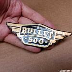Emblema Adesivo Bullet 500 D Metal Auto Relevo compátivel com Royal Enfield - Imagem 2