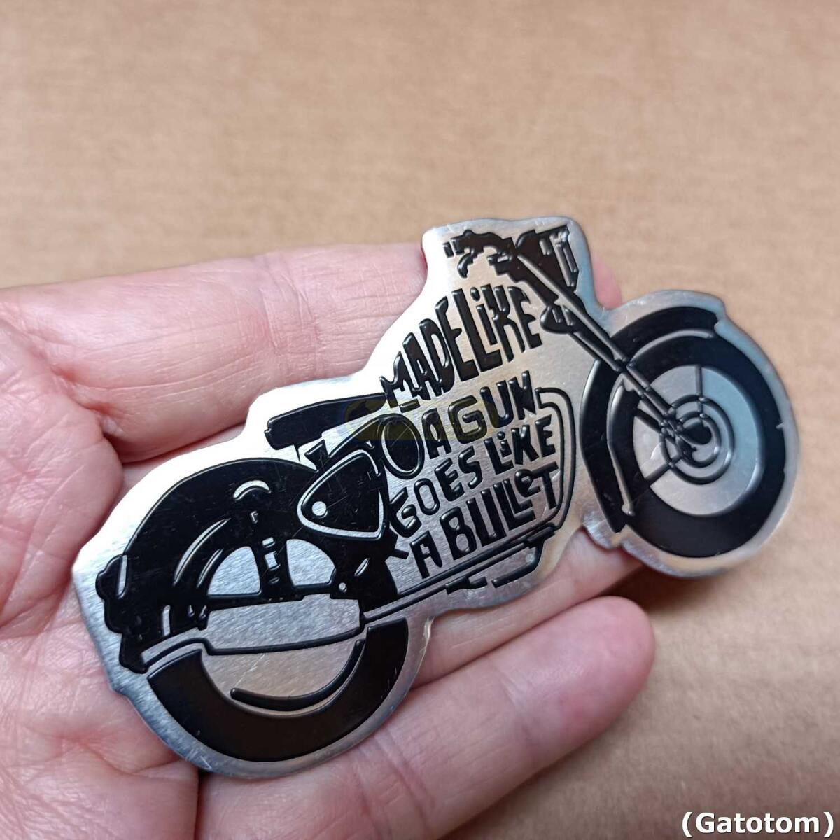 Emblema Adesivo Royal Enfield Moto Bull Alumínio Auto Relevo - Imagem 4