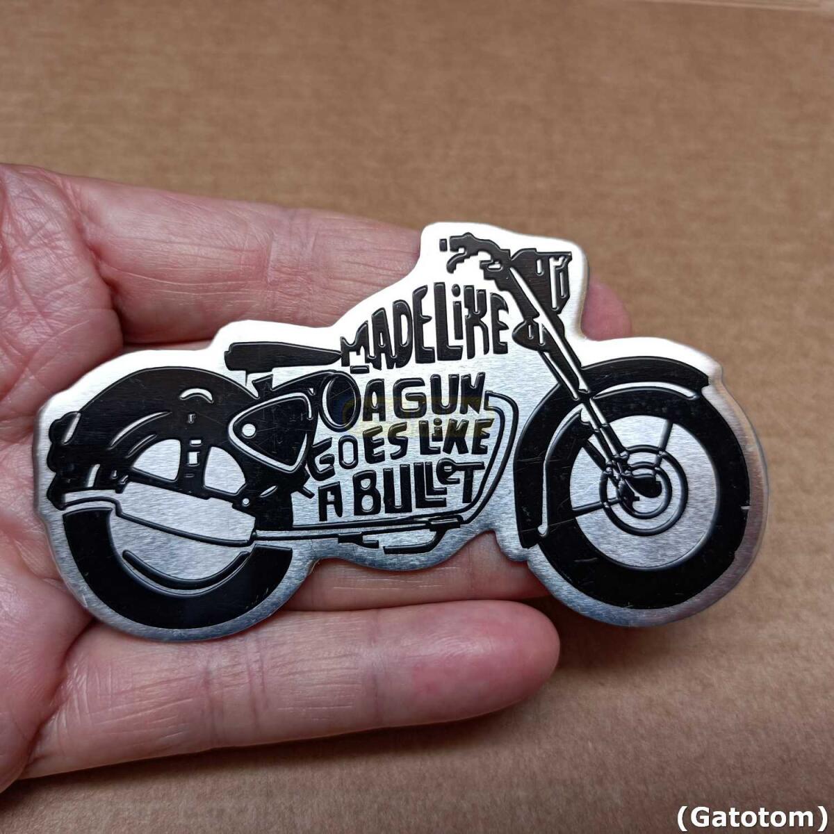 Emblema Adesivo Royal Enfield Moto Bull Alumínio Auto Relevo - Imagem 3