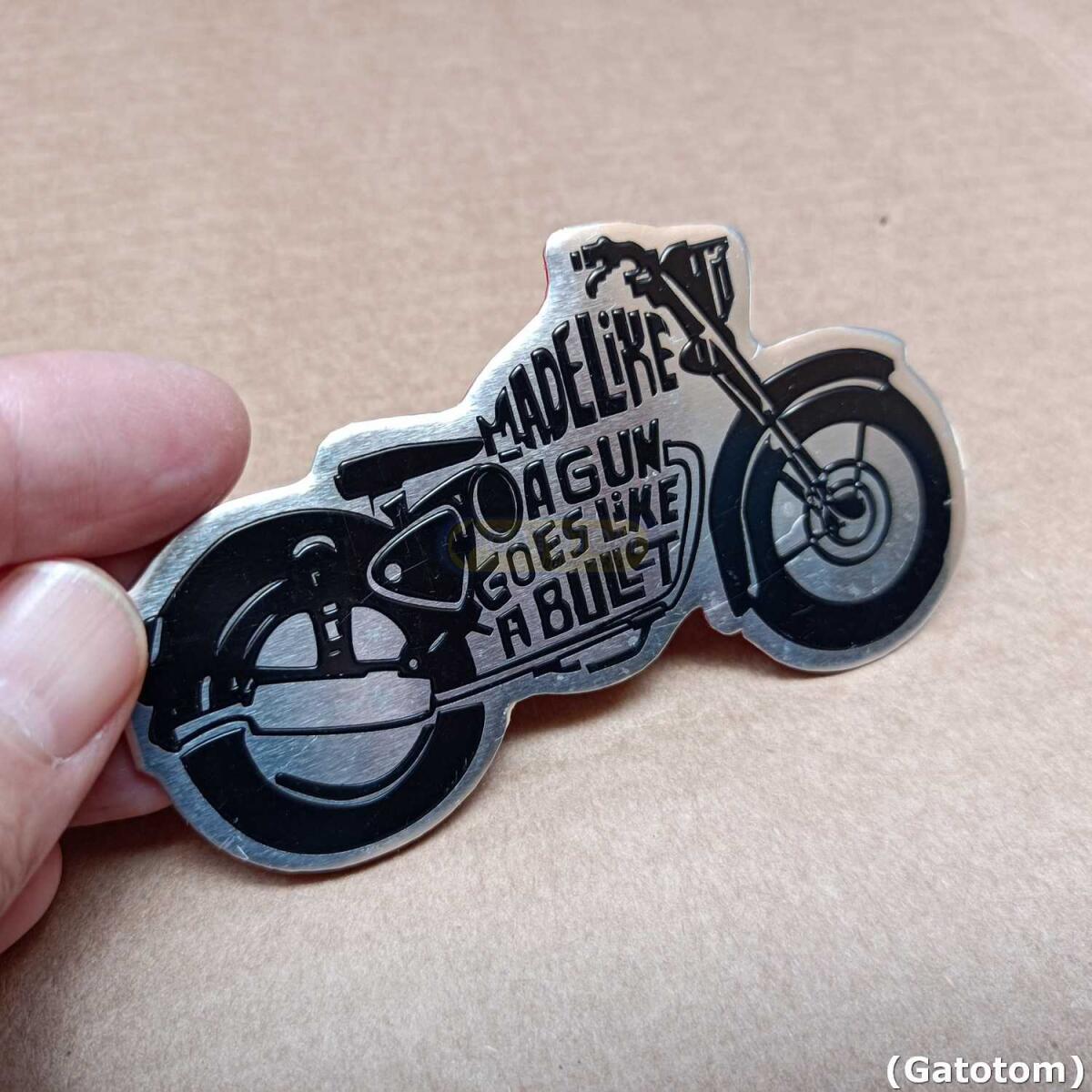 Emblema Adesivo Royal Enfield Moto Bull Alumínio Auto Relevo - Imagem 2