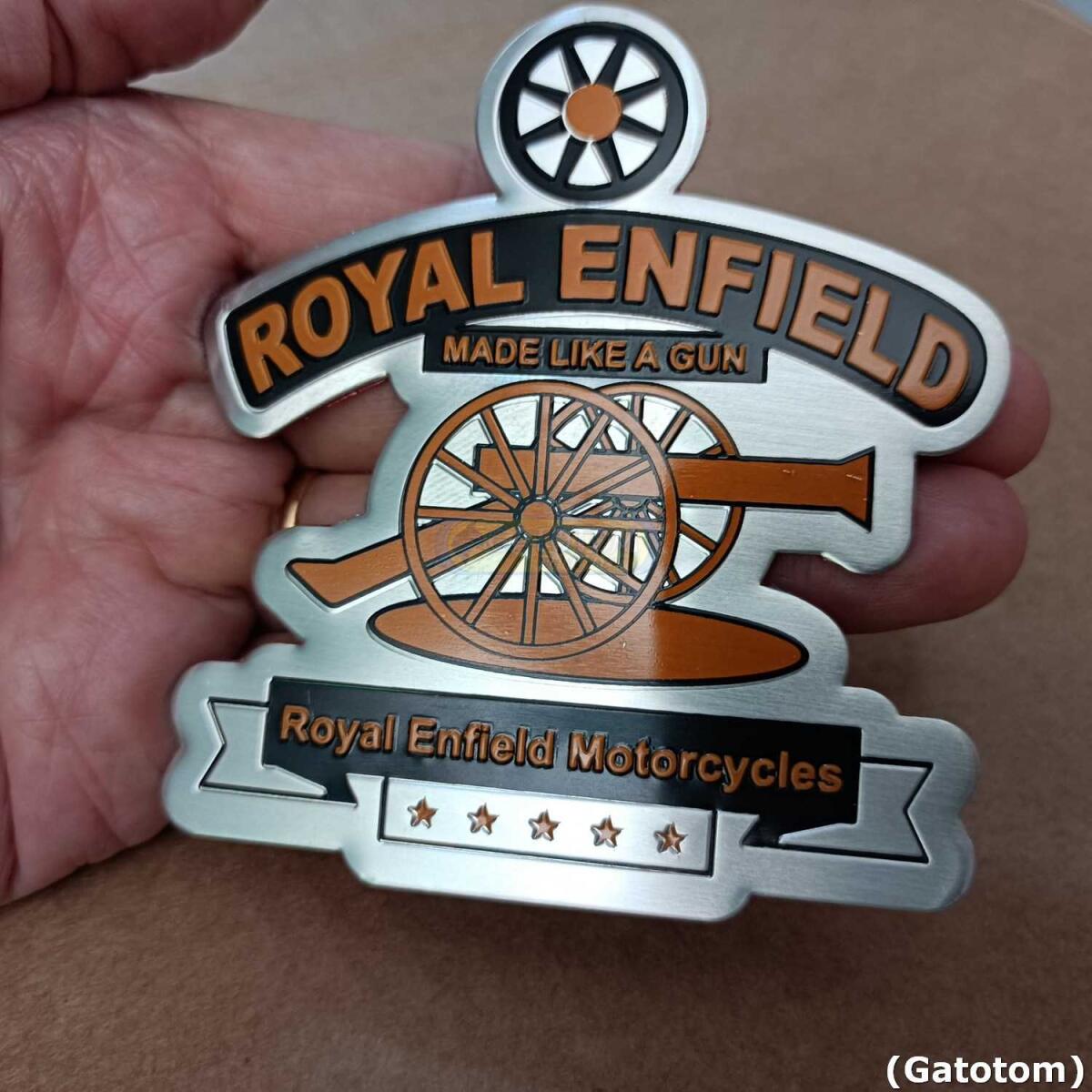 Emblema Adesivo Royal Enfield Logo Royal Like Gu Auto Relevo - Imagem 3