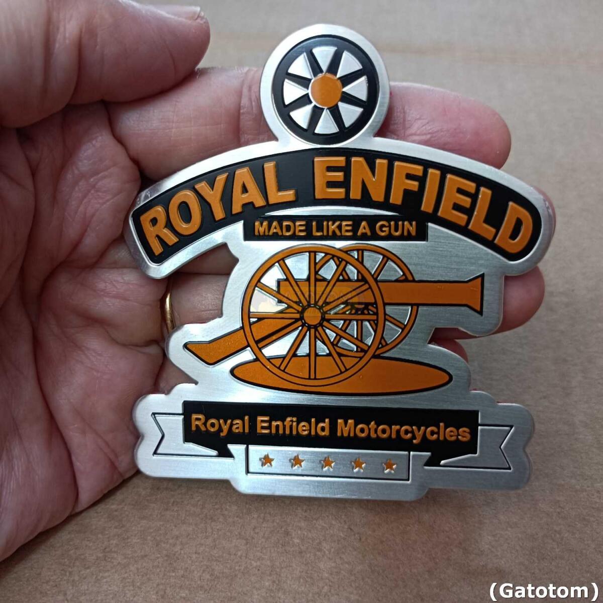 Emblema Adesivo Royal Enfield Logo Royal Like Gu Auto Relevo - Imagem 4