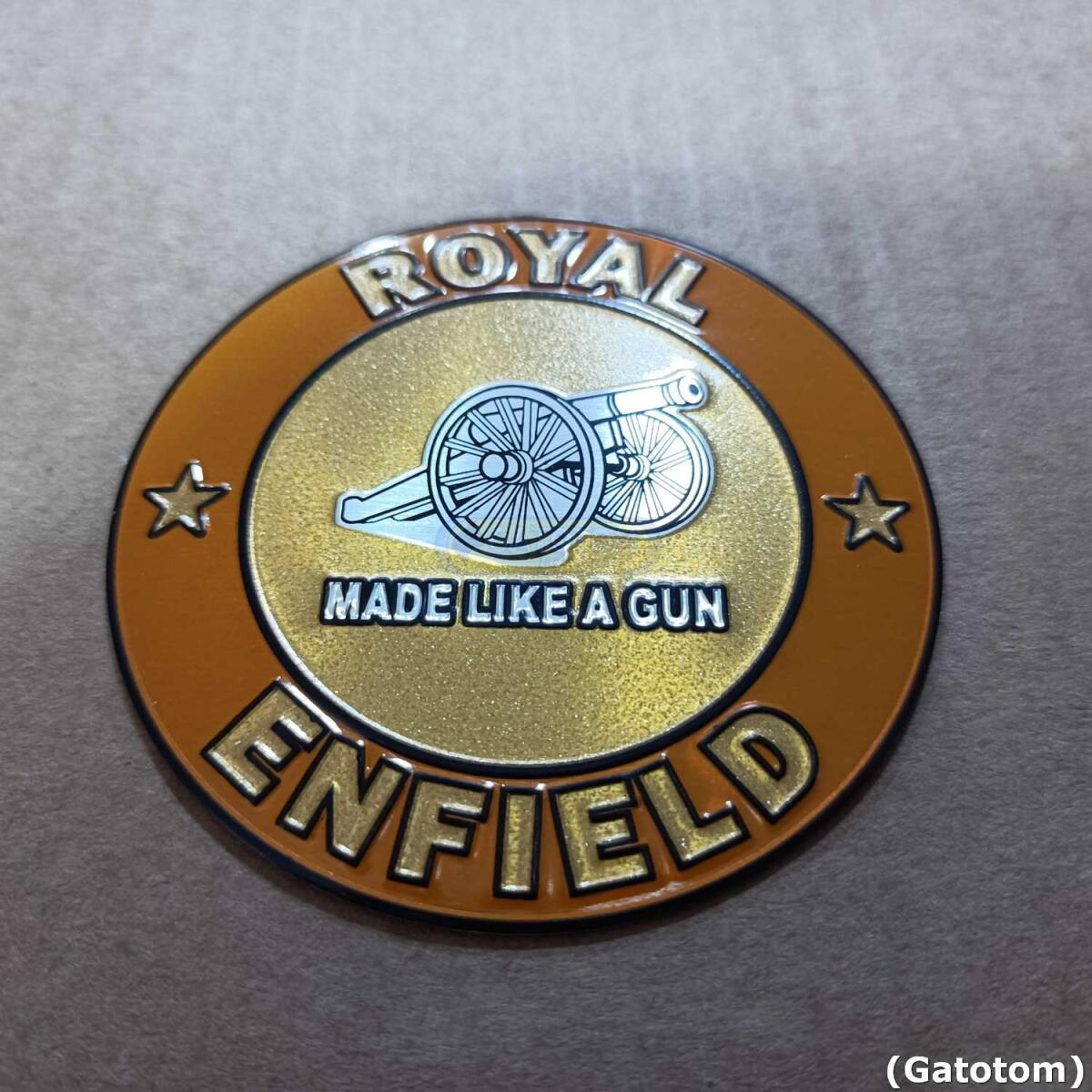 Emblema Adesivo Royal Enfield Gun Blk E Alumínio Auto Relevo - Imagem 7