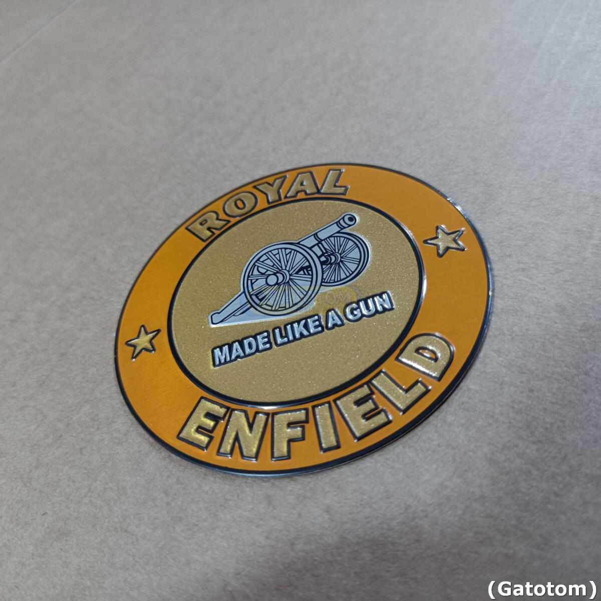 Emblema Adesivo Royal Enfield Gun Blk E Alumínio Auto Relevo - Imagem 6