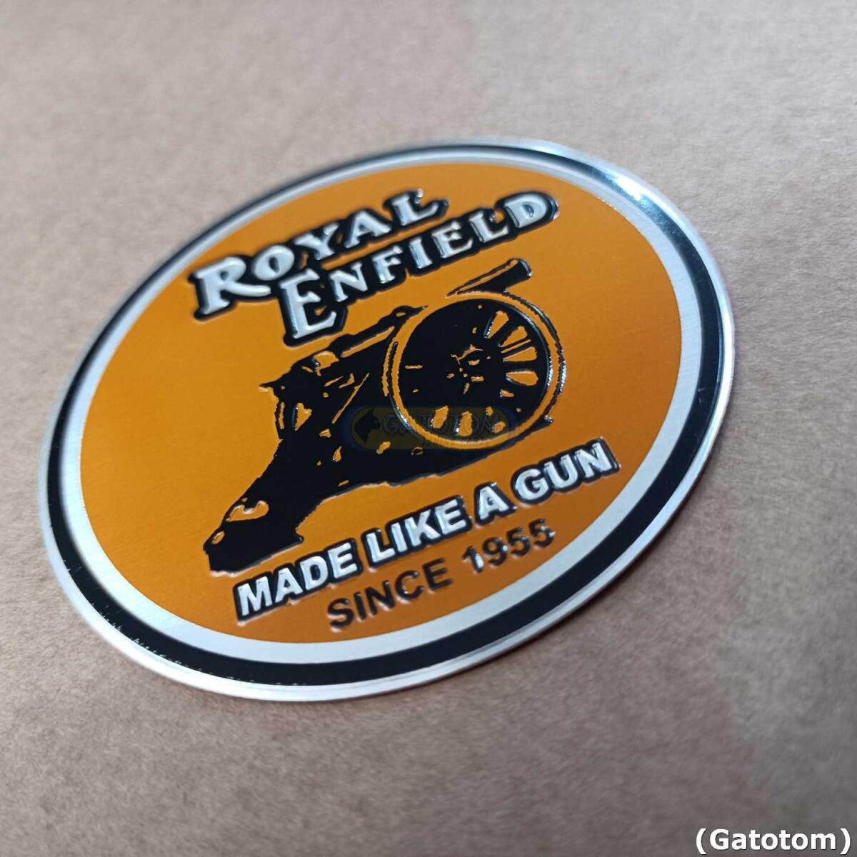 Emblema Adesivo Royal Enfield Made Like A Gun Ca Auto Relevo - Imagem 5