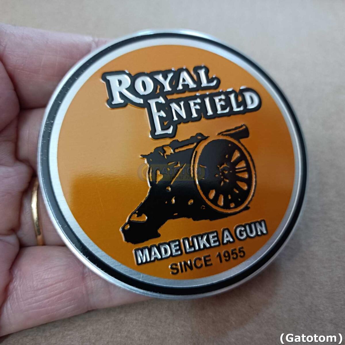Emblema Adesivo Royal Enfield Made Like A Gun Ca Auto Relevo - Imagem 7
