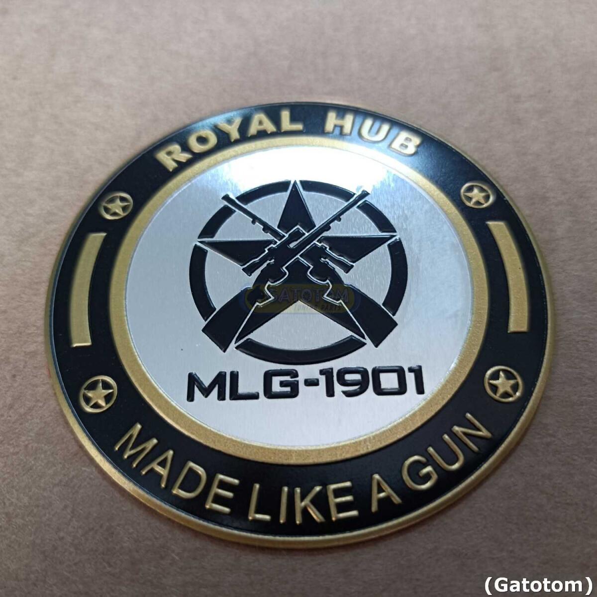 Emblema Adesivo Royal Enfield Royal Hub Alumínio Paintball - Imagem 5