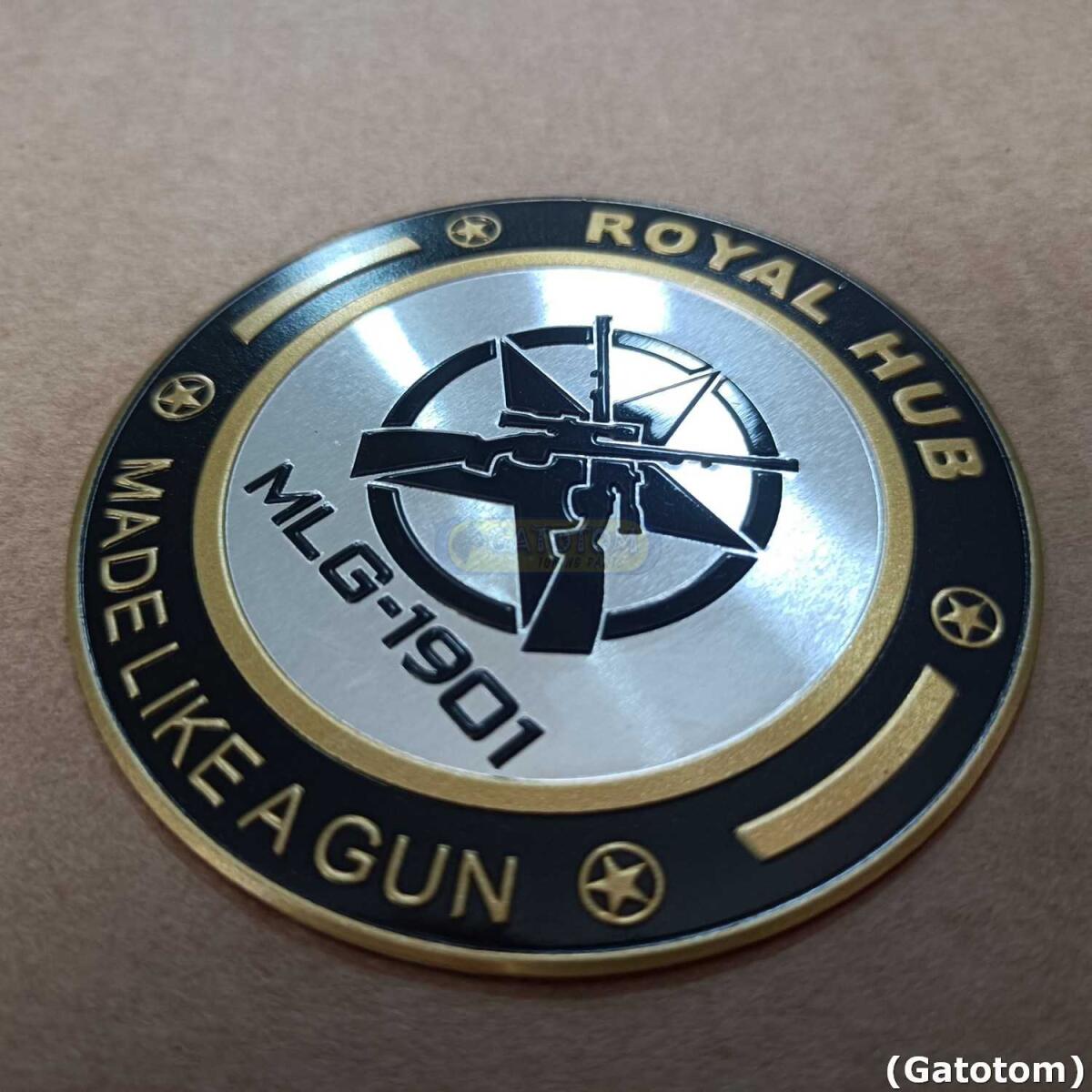 Emblema Adesivo Royal Enfield Royal Hub Alumínio Paintball - Imagem 4