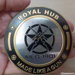 Emblema Adesivo Royal Hub Alumínio Paintball compátivel com Royal Enfield - Imagem 2