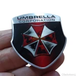 Emblema Umbrella Brasão Adesivo Resident Evil Blk Suj Harley
