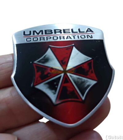 Emblema Umbrella Brasão Adesivo Resident Evil Blk Suj Harley