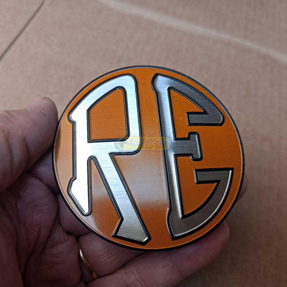 Emblema Adesivo Royal Enfield Redditch Logo Alum Auto Relevo - Imagem 2