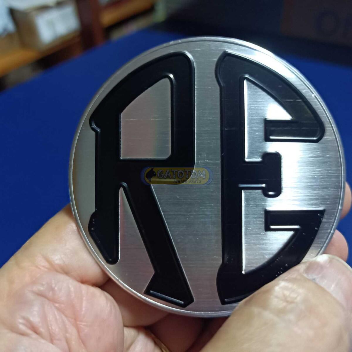 Emblema Adesivo Royal Enfield Redditch Logo Blac Auto Relevo - Imagem 4