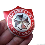 Emblema Umbrella Brasão Adesivo Resident Evil Red Suj Harley