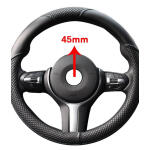 Emblema Adesivo BMW 45mm Compatível para o centro do Volante Preto e Branco - Imagem 3