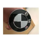 Emblema BMW 82mm Compatível Capo E Porta Malas logo Preto e Branco - Imagem 2