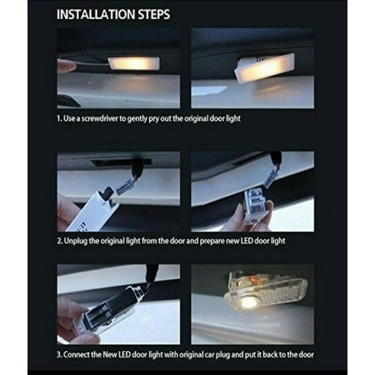 Luz Cortesia compatível carros Bmw M Projetor Porta Não Precisa Furar - Imagem 5