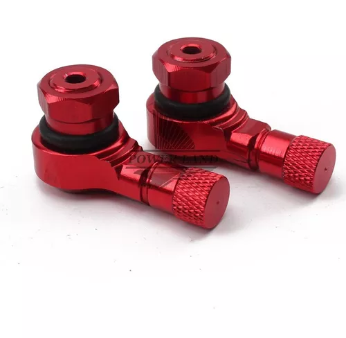 2 Valvulas Bico Pneu Moto 90graus Cg Nxr Fazer Factor Red Sh