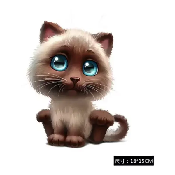 Adesivo 3d Gatinho Olhos Azuis P/ Carros Motos Pcs Note Casa
