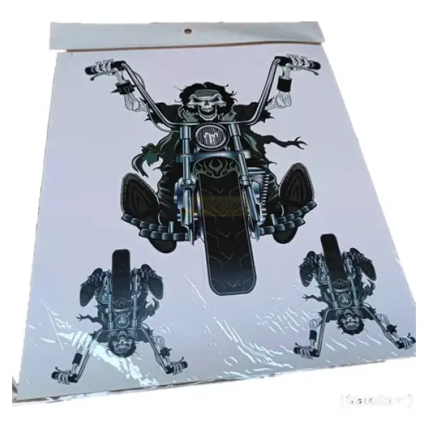 Adesivo Motoqueiro Fantasma 3d Honda Yamaha Bmw Harley 20x23