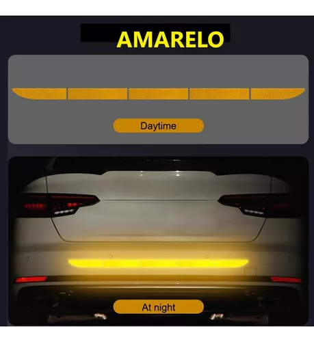 Adesivos Refletivos Evitar Colisão Trazeira Segurança Amarel
