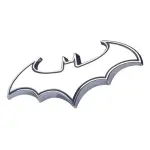 Emblema Adesivo 3d Batman Morcego Em Metal Cromado Carro Mot