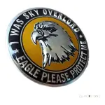 Emblema Adesivo Águia Protect Me Em Metal Harley Royal Honda