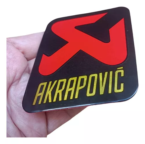 Emblema Adesivo Akrapovic Decorativo Capacetes Motos 9x7cm