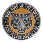 Emblema Adesivo Tigre Protect Me Em Metal Harley Royal Honda