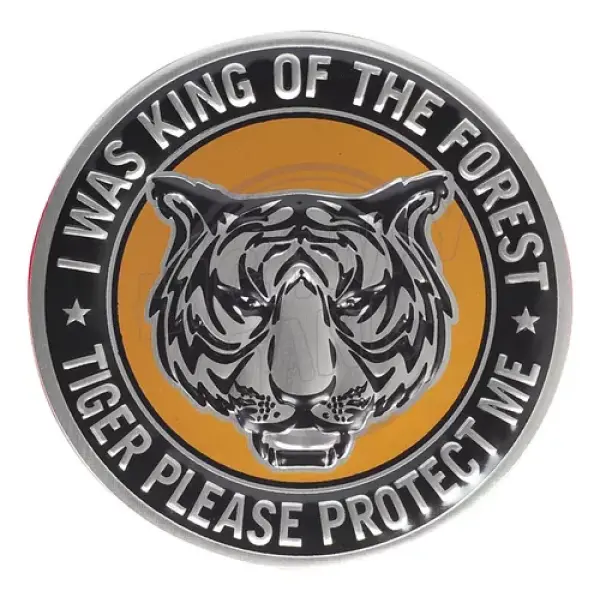 Emblema Adesivo Tigre Protect Me Em Metal Harley Royal Honda