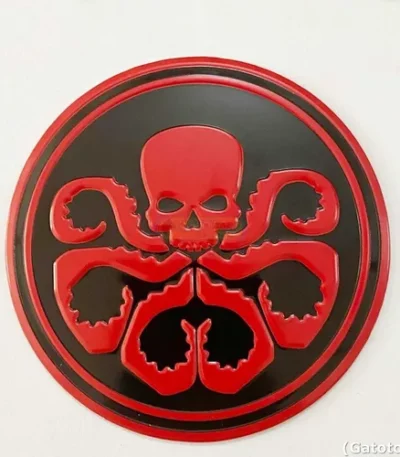Emblema Agentes S.h.i.e.l.d Marvel Shield Hydra 7,5cm Red