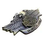 Emblema Harley Metal Adesivo Aguia Bronze Motor H. Davidson