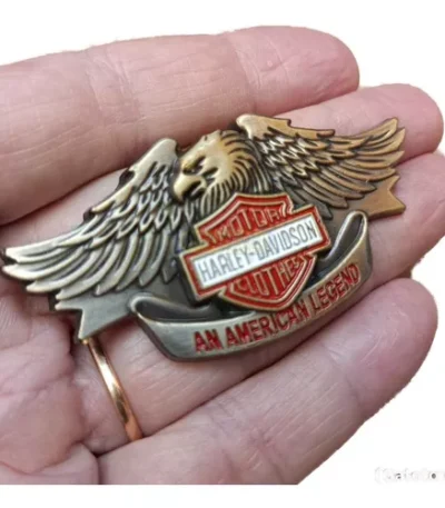 Emblema Harley Metal Adesivo Aguia Bronze V Motor H.davidson