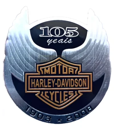 Emblema Harley Metal Adesivo Asa 105 A Motor Cycles Davidson