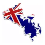 Emblema Inglaterra Mapa Adesivo Metal Mni Cooper Triumph Roy