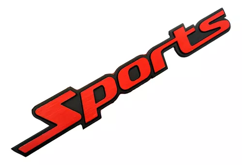 Emblema Sports Metal 16cm Cruze Onix Chevrolet Gm Ford V Red