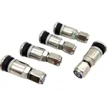 Kit 4 Válvulas Para Roda Esportiva Em Aço Bico Pneu Cromado