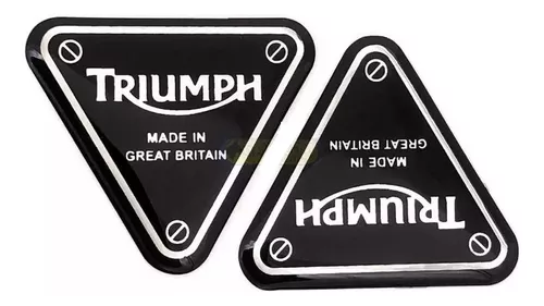 2 Emblemas Adesivo Triumph Importado Made Uk Britain 40x35mm