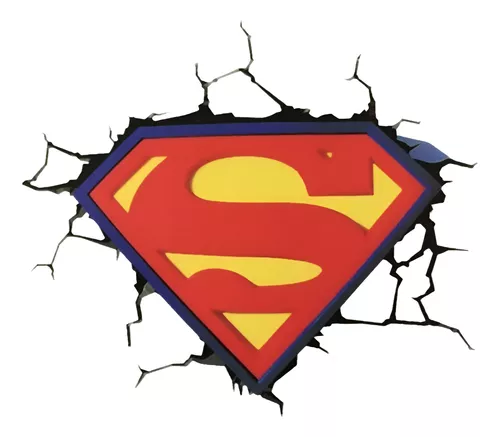 Adesivo 3d Superman Super Homem Carro Moto Decoração Pvc V8