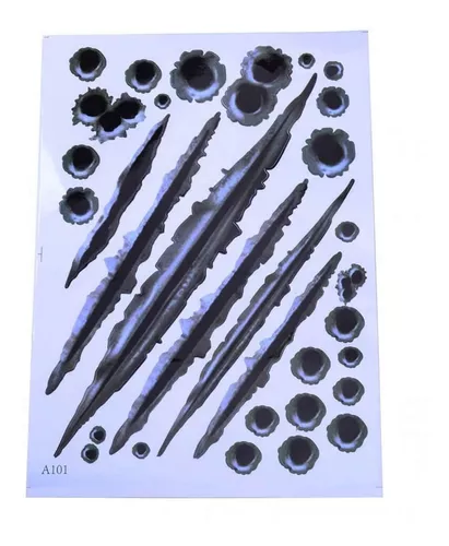 Adesivo Furos Buracos Tiros De Balas 3d Arranhões Riscos Car