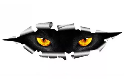 Adesivo Olhos De Gato Pantera 3d Acessorios Carros E Motos