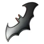 Emblema Adesivo 3d Batman Morcego Em Metal Black Carro Motos