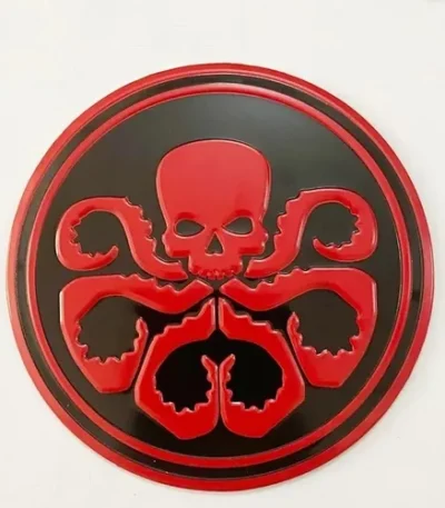 Emblema Adesivo Agentes Da Shield Marvel Hydra Red Car Moto