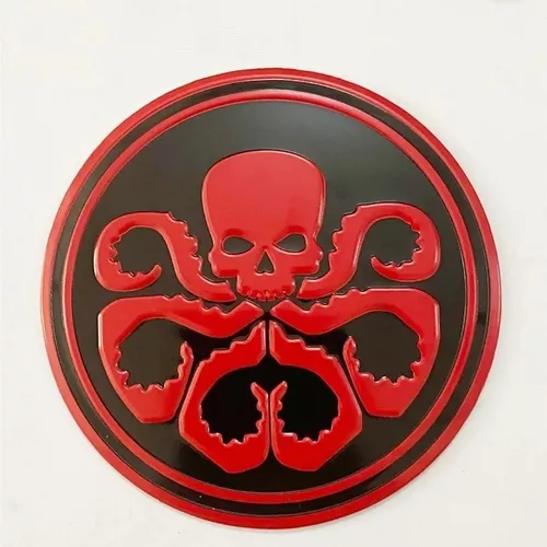 Emblema Adesivo Agentes Da Shield Marvel Hydra Red Car Moto