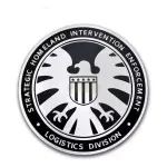 Emblema Agentes Da Shield Marvel Ag Capitão Fenix Prata 75mm