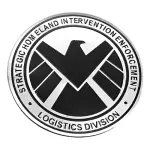 Emblema Agentes Da Shield Marvel Aguia Black 56mm Age Carter