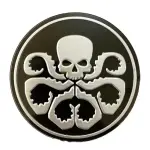 Emblema Agentes S.h.i.e.l.d Marvel Shield Hydra 7,5cm Prata