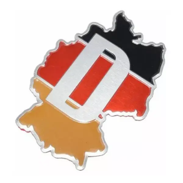 Emblema Alemanha Mapa Adesivo Metal Vw Audi Jetta Golf Polo